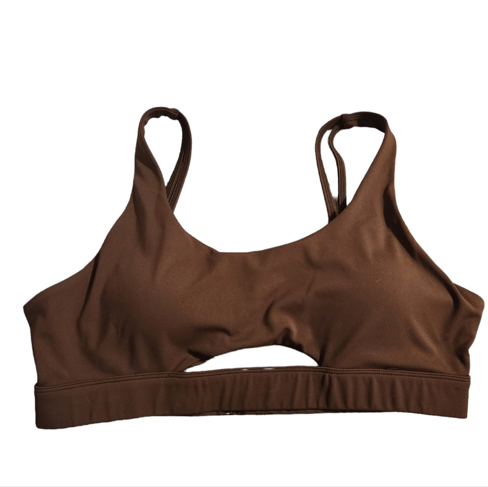 RSQ Tillys Brown Twist Back Sports Bra
